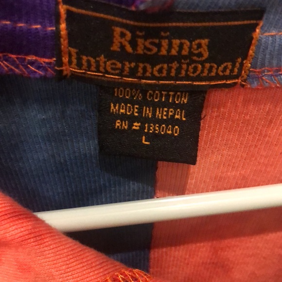 Groovy, colorful hoodie Beautiful colors Full length zipper with a hood.Size L. - Picture 7 of 7